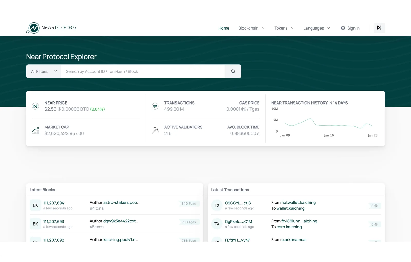 near protocol explorer