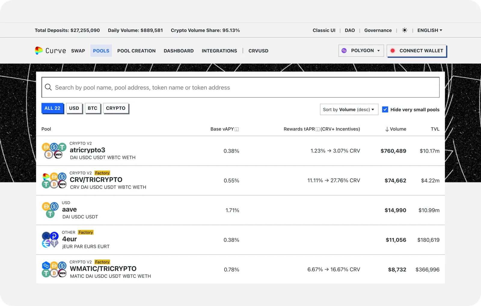 curve finance liquidity pools