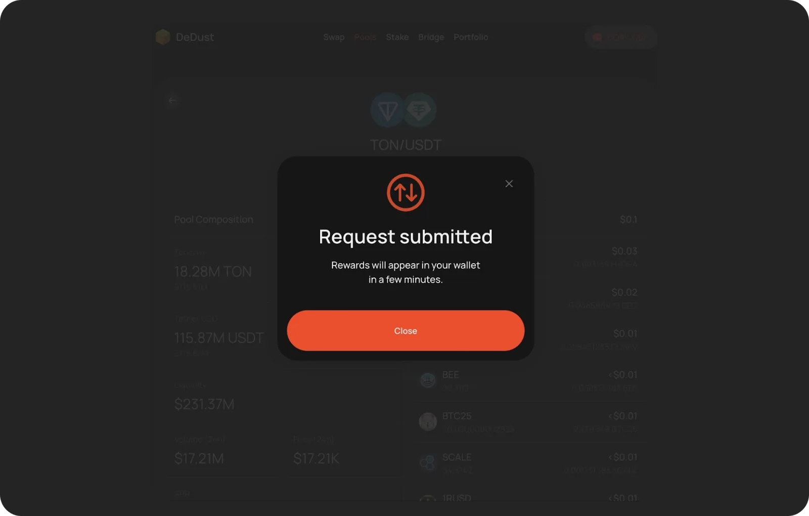 dedust ton usdt