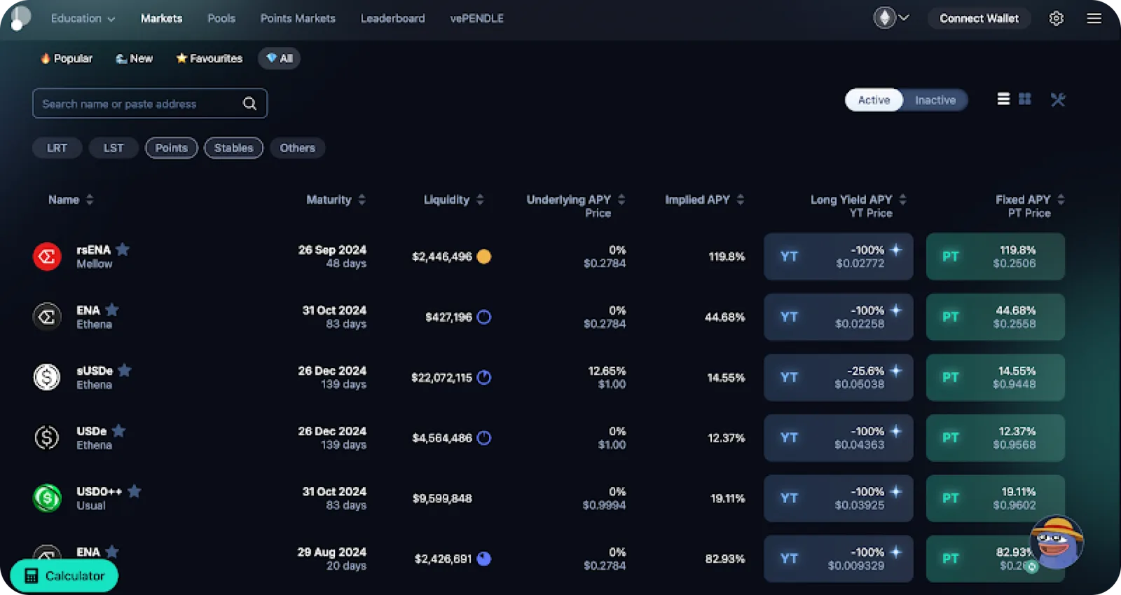 pendle crypto market