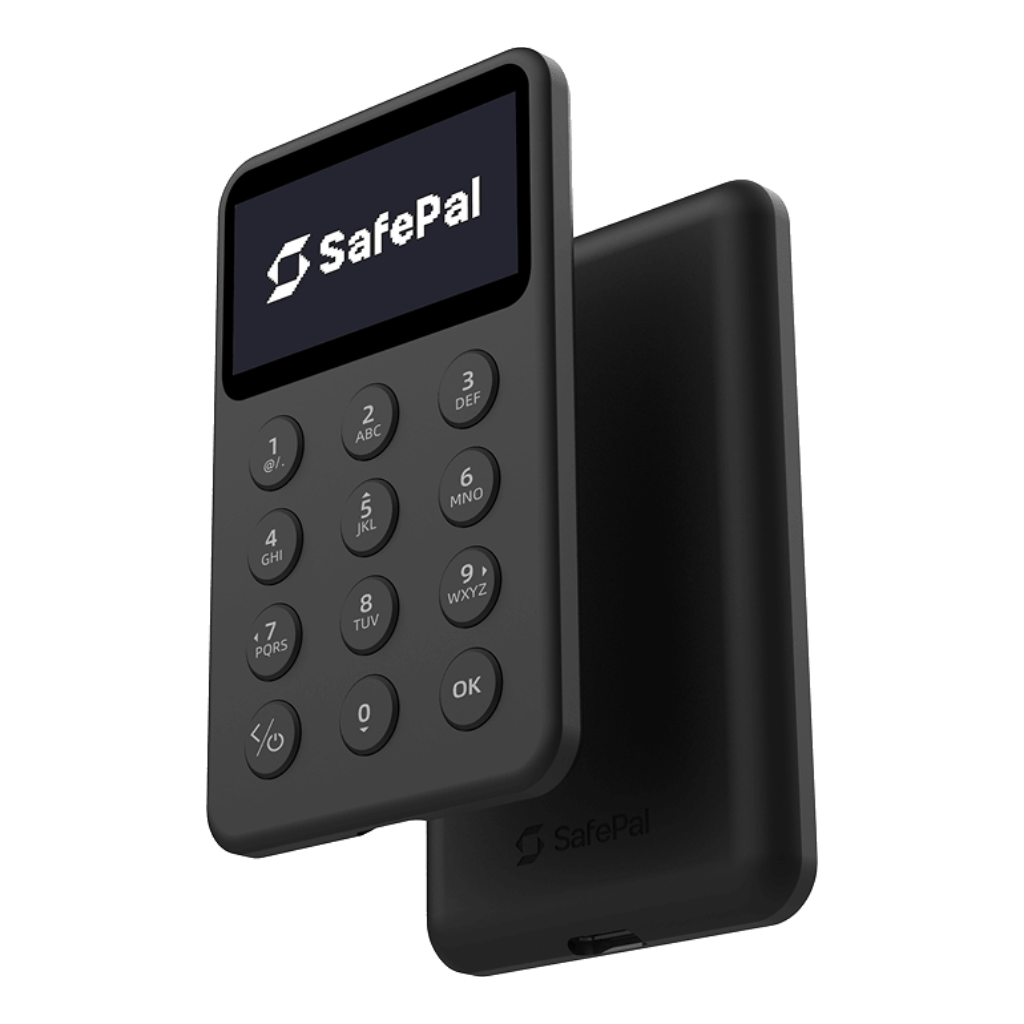 SafePal X1 hardware wallet, front and back